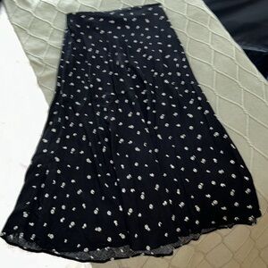 High Waist Floral Midi Skirt